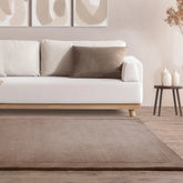 Premium York Taupe Hand Woven Wool Rug 80x150cm – Durable & Stylish Rug by Home Furniture UK (RRP £240)